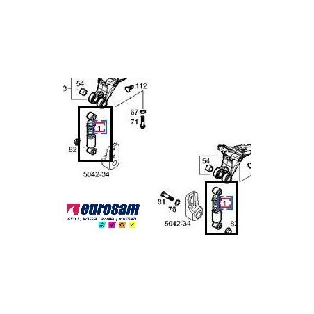 AMMORTIZZATORE ANTERIORE CABINA IVECO STRALIS AS-AT-AD