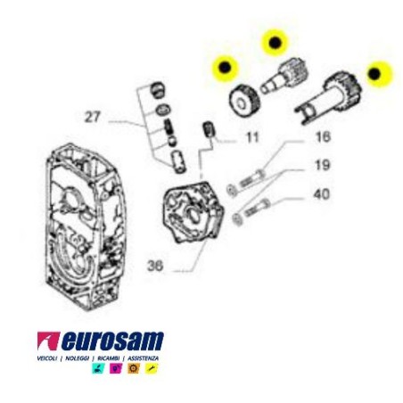 KIT INGRANAGGI POMPA OLIO MOTORE IVECO - DAILY/DUCATO 2.5/2.8 -2.8 JTD