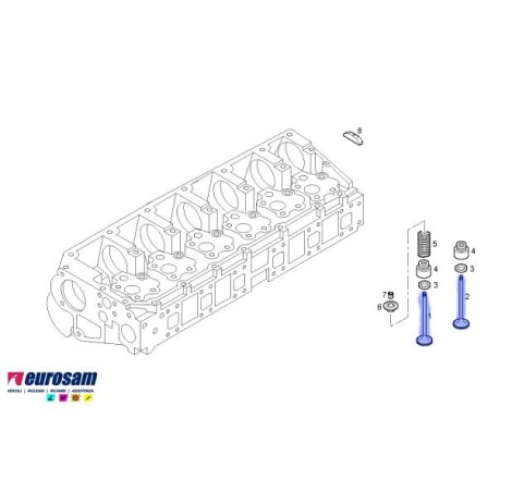 VALVOLA ASPIRAZIONE TESTATA IVECO STRALIS CURSOR 8/9