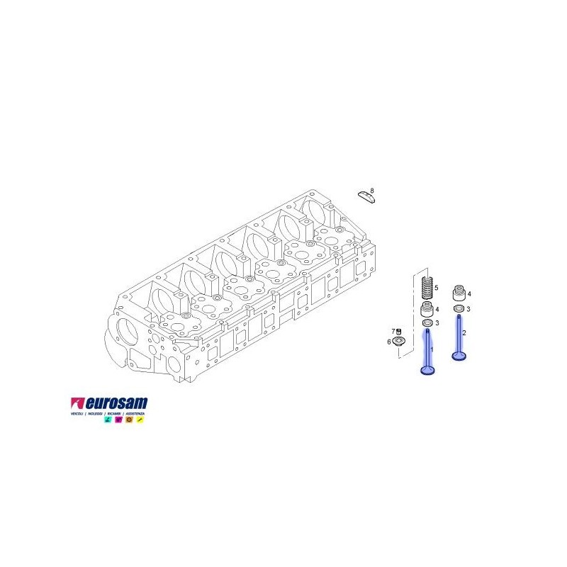 VALVOLA ASPIRAZIONE TESTATA IVECO STRALIS CURSOR 8/9