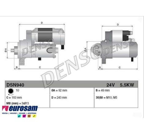 MOTORINO AVVIAMENTO IVECO STRALIS TRAKKER ASTRA CURSOR 10 13