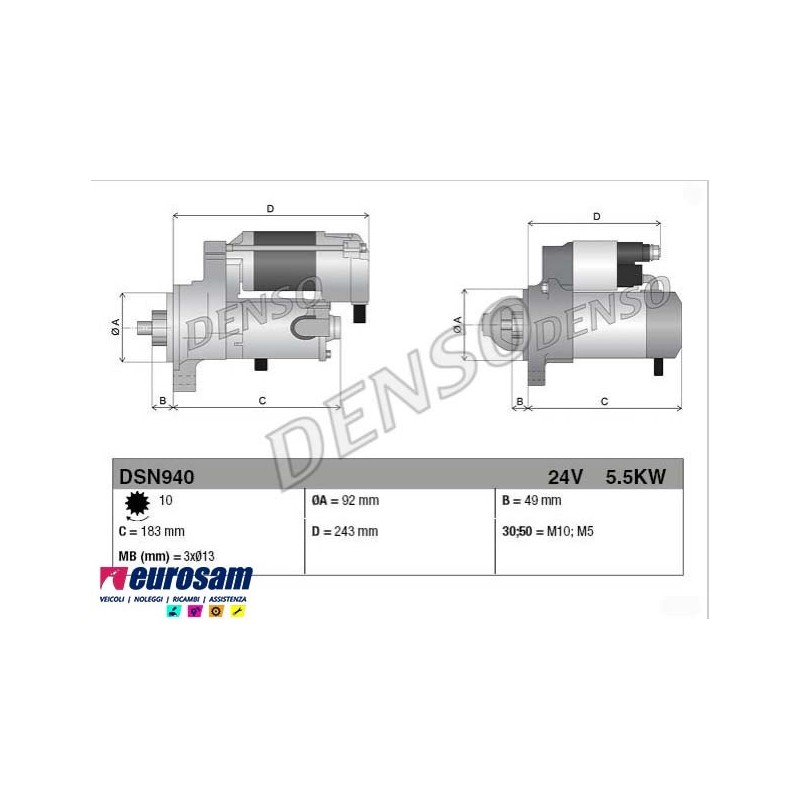 MOTORINO AVVIAMENTO IVECO STRALIS TRAKKER ASTRA CURSOR 10 13