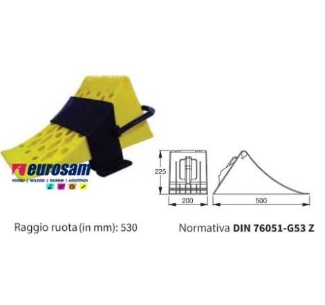 CUNEO CALZATOIA FERMARUOTA 160X190X415 PLASTICA