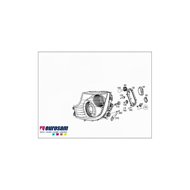 PROIETTORE FARO  XENON SX ACTROS MP4 ANTOS AROCS